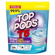 살균99.9% 단순세정NO!!하우고 탑포드 T5 살균 세탁조크리너 5회분 / 살균클린 / 곰팡이제거 / 캡슐로 분말효과 그대로, 1개, 500g