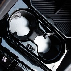 BMW 5시리즈 G60 컵홀더 받침대 패드 플레이트 보호 몰딩 용품, 02. 2열컵홀더 (카본) 1P