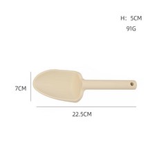 DFMEI 兒童夏季玩具可愛動物模型海邊沙灘玩具橡膠沙丘沙模工具套裝玩具, 1個, 單個鏟子卡其色:如圖, 1cm