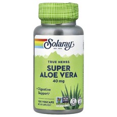 솔라레이 알로에베라 젤 Aloe Vera Gel 40mg 허브 캡슐 100정, 1