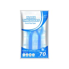 牙線穿引器 牙套假牙專用 牙齒矯正用 牙橋穿引線 70入附收納盒/35入【GE MARKET】, 1個, 【70入】袋裝