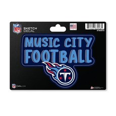 148571 Rico Industries NFL 풋볼 캐롤라이나 팬서스 빈티지 룩 4\" X 6\" 데칼, Tennessee Titans Sketch Look