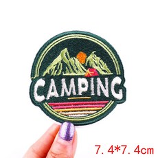 UFO 자수 패치 마운틴 캠핑 의류에 대한 패치에 철 열 접착 버섯 바느질 스티커, PE7032CT