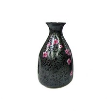 [유포] 일본풍 블랙매화 도자기 술병 도쿠리 사케 이자카야 일식집 독구리 300ml