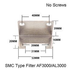 Airtac 공압 공기 압력 게이지 계량기 PT1 스텐트 구리 AF2000 AF3000 다리미 PT1 필터 Y40 Y50 카트리지 요소, AS Picture, AF3000 03 Bra et