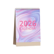 (상호 로고 인쇄 가능) 세우세 2026년 컬러팝과 그라데이션 탁상 달력 캘린더, 혼합색상, 1개