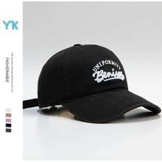CY LP® 三隻小熊刺繡棒球帽 韓版男女同款軟頂鴨舌帽 黑色棉質 55-60公分