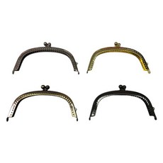 【佰昇國際 Baisheng】手縫12cm半圓口金(F112/F4312) 單耳口金 日本進口 DIY手作材料, 1個, F112(鎳黑), 鎳黑