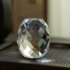 透明立體玻璃水晶蓋置茶壺蓋碗蓋托架擱置架茶道配件桌面擺件茶玩茶具組辦公室茶盤茶壺茶杯泡茶器茶具套裝茶文化, 白水晶蓋置-大號, 1個