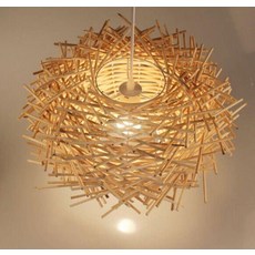 셀렉트하루 짚풀공예 라탄 조명 펜던트 카페 인테리어, 내추럴 50cm + 9 LED