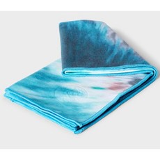 Manduka eQua 瑜珈鋪巾 親膚吸汗止滑 標準尺寸67X182cm 超細纖維運動鋪巾 濕止滑, Eclipse Dye Carribe, 1個