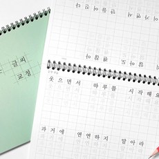 예쁜 글씨 교정 노트, 민트그린, 1개