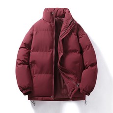 冬季潮牌寬鬆情侶款長版棉服 - 保暖運動棉大衣外套