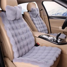 겨울 자동차 시트커버 프리미엄 따뜻한 소파형 운전석 자동차방석 세트, 1개, 은회색