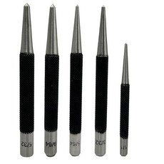 센터 펀치가 MachEl 5개 원형 헤드 세트 금속 목공 작업에 필수적인 수동 도구 2083009, MachEl 5개 세트 원형 헤드 센터와 센터 펀치 금