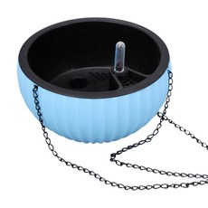 T21D 매달린 화분 반원형 화분 자체 흡수 식물 홀더 정원 장식 실내 실외 급수 걸이, BL