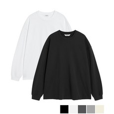 [브렌슨] (Renew Ver.) 오버핏 시보리 긴팔티셔츠 ( 5Color ), XL