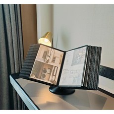 가게 메뉴판 스탠드 상하좌우 각도조절 10 20페이지, 1개, 블랙 10페이지
