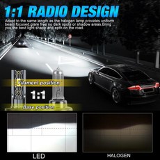 호환 XSTORM 차량 전조등 H1 H4 H7 LED H8 H11 9005 HB3 9006 HB4 9012 Hir2 9008 H13 Led 전구 Canbus 차, 08 H1