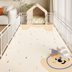 Kemei 대형 강아지매트 PVC 가정용 바닥 미끄럼방지 매트 가정용 방수, 아이보리 A, 1개