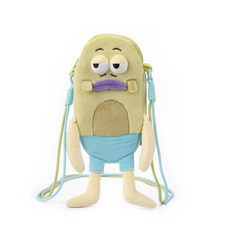 정품 네모바지 스폰지밥 비키니시티 친구들과 시민들 인형 펜던트 가방 선물, 일반포장, 내트 피터슨 가방 11.5x2x21.5cm