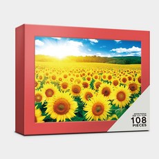 케이스 108피스퍼즐 AL108-13 해바라기들판_액자 덮개 커버 OWC3F732, 1개