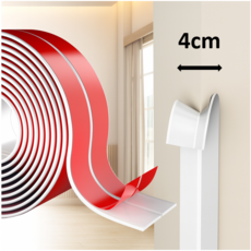 코너몰딩 ㄱ자 몰딩 모서리 마감 보호대 넓은 접착식 몰딩, 1개, 화이트 40mm x 3m