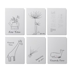 兒童親子DIY手指畫材料包聖誕賀卡指紋畫套裝，六張入，手工製作安全無毒顏料，親子互動創意美術, 1個