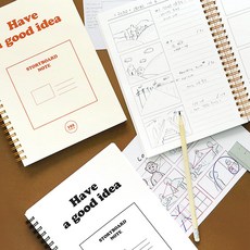 [2권SET] 인디고 기본 A5 스토리보드 노트(플롯 아이디어), 2개, 오렌지1권+화이트1권