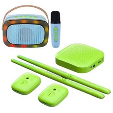 휴대용 에어드럼 가상 전자 드럼 스틱 버츄어 스탠드, 블루 전자드럼+스피커, 1개