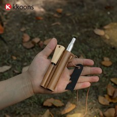 캠핑 파이어 스타터 블로우 가죽 목걸이 케이스 jja*072il, free