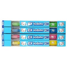 코도모 어린이 칫솔 13M, 혼합색상, 4개입, 1세트