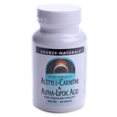SOURCE NATURALS 乙醯肉鹼辛酸硫補充錠 650mg, 60 件, 1個