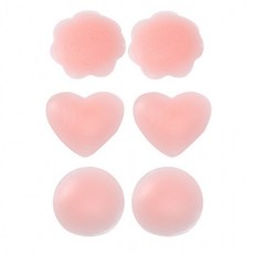 패치 실리콘 일반형 꽃모양 2P 밴드 꼭지 가리개 패드 가슴 커버 노브라, 1개