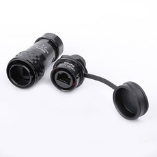 WEIPU SA24 산업용 M24 항공 방수 RJ45 신호 커넥터 이더넷 LAN 패널 플러그 소켓 야외 LED 디스플레이 빌보드, Black, nut set, 1개