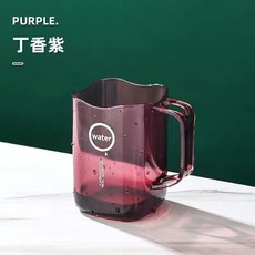 睦歌 漱口杯 牙缸 家用洗漱杯, 1個, A款加厚 丁香紫-1個