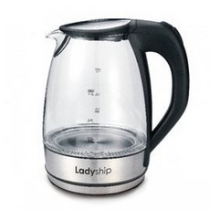 貴夫人 304不鏽鋼玻璃快煮壺1.7L KM-618 環型LED加熱燈 分離式底座 健康安全養生壺