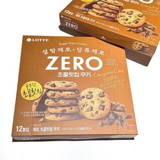 “韓國市集”韓國樂天 ZERO 無糖巧克力餅乾 無負擔美味享受 獨立包裝方便攜帶, 1個, 一盒12入, 168g
