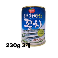 동원 자연산 꽁치 통조림, 230g, 3개