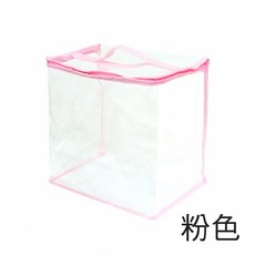 PVC防水防塵透明收納袋, 粉色