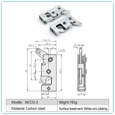 자동차 로터리 수동 베어 클로 래치 패널 금속 숨김형 슬램 락, 01 A pair of XK722-2