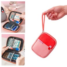 톡톡마켓 비상약 소형 응급처치 파우치 응급약통 가정용 출장용, 1개, 핑크