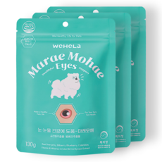 마래모해 강아지 눈 영양제 루테인 백내장 녹내장 눈물자국 시력저하 예방 130g, 81정, 눈물개선/눈건강, 3개