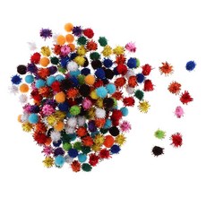 STK 200 / 300pcs 여러 가지 빛깔의 스파클 공 Pom Poms 공예 공예, 상세페이지 참조, 1개