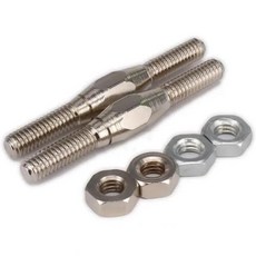 RCAWD 2개 세트 M4 4mm 나사 길이 385mm 45 강철 타이로드 풀푸시 로드 RC 취미차 업그레이드 부품