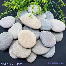 페인팅 조약돌 납작돌 돌맹이 자갈 꾸미기 만들기 장식, 1L, 1개, 손그림 돌 7 - 9cm 8개