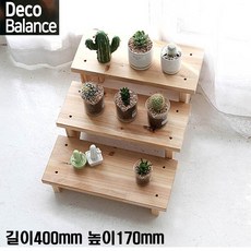 데코밸런스 화분받침대 원목 완제품 화분 진열대 정리대 선반 다이 24개 사이즈 (개별상품), 1단, 원목400X200X170