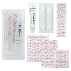 휴대용 케이스 + 미니 응급키트 3종 구급함 [ 뽀로로 키즈밴드 ] 상처밴드 상처연고, 1세트