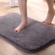 누어리 논슬립 통세탁 물기순삭 호텔 욕실 주방 발매트, 짙은 회색