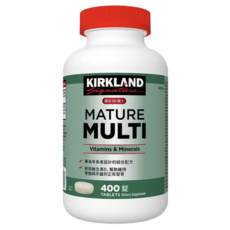 Kirkland 科克蘭 年長者綜合維生素錠 小顆粒易吞嚥 維持骨骼健康, 400顆, 1個